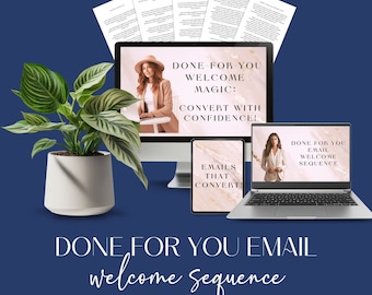 Email Flow, Welcome Email Sequence, Digital Product Launch, Done For You Content, Coaches Marketing Template, Course Creator Email Script