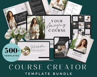 Course Creator Bundle, Course Creation Templates, Course Creator Workbook Template Canva, Course Sales Page, Course Creator Planner, Toolkit