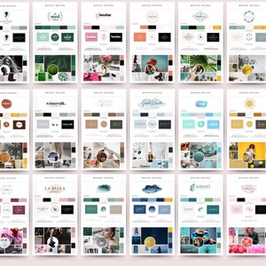 Lyxigt varumärkeskit, varumärkestavlalogotyp, gör-det-själv-varumärkeskit, företagsvarumärkeskit, gör-det-själv-logotypdesigner, moodboard, redigerbar Canva-mall bild 6