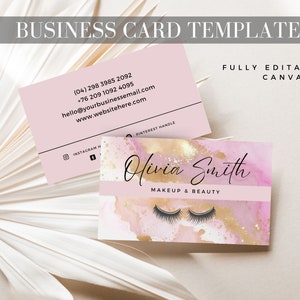 Trendy Business Cards Designs | Canva Template | Diy Business Card Template | Beauty Business Card Template | Hair Business Cards
