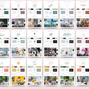 Lyxigt varumärkeskit, varumärkestavlalogotyp, gör-det-själv-varumärkeskit, företagsvarumärkeskit, gör-det-själv-logotypdesigner, moodboard, redigerbar Canva-mall bild 7