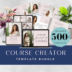 Course Creator Toolkit Templates, Template Bundle, Course Creation, Workbook Template Canva, Course Sales Page, Course Creator Planner