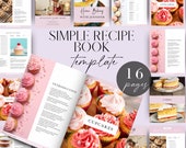 Recipe Ebook Template Cookbook Book, Canva Template Editable, Family Recipe Card, Home Baking Recipe Binder Card Template, Digital Workbook