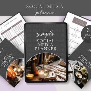 Social Media Content Creator Planner, Tiktok, Instagram Posts, Influencer, Social Media Blog, Business Marketing Template Digital Printable