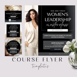 Course Flyer Template, Course Flyer Masterclass Canva Template, DIY Course Flyer, Premade Business Flyer, Course Creation, Training