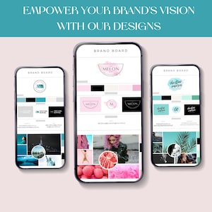 Lyxigt varumärkeskit, varumärkestavlalogotyp, gör-det-själv-varumärkeskit, företagsvarumärkeskit, gör-det-själv-logotypdesigner, moodboard, redigerbar Canva-mall bild 3