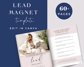 Blei Magnet Digital Marketing, Blei Magnet Guide, Blei Magnet Business Ebooks Workbook Template Canva, INSTANT DOWNLOAD, Ebook Template