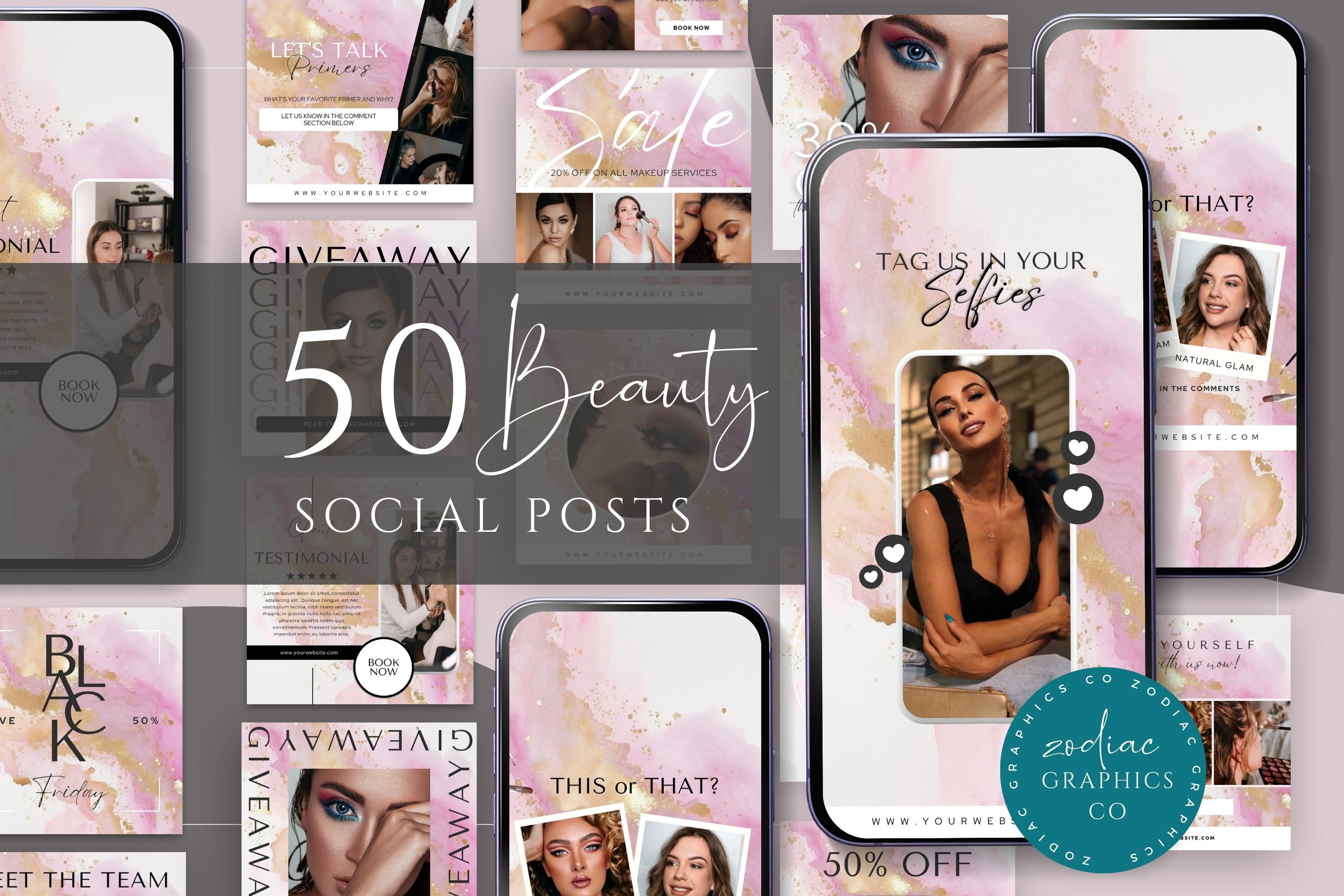 Beauty Instagram Template Quotes, Esthetician Social Media Post Canva ...