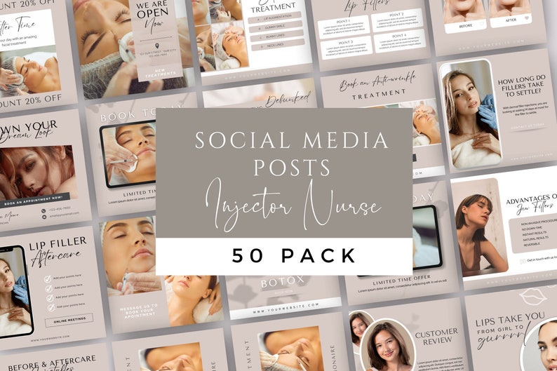 Nurse Injector Instagram Templates Nurse Injector Canva Templates ...