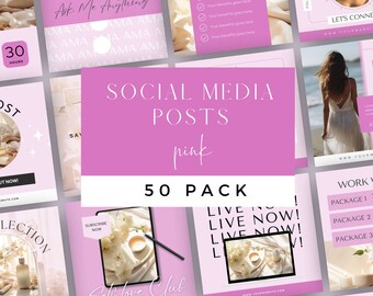Instagram template Social media content post, Canva editable IG Stories, Pinterest, Reels digital bundle Influencer, Pink, INSTANT DOWNLOAD