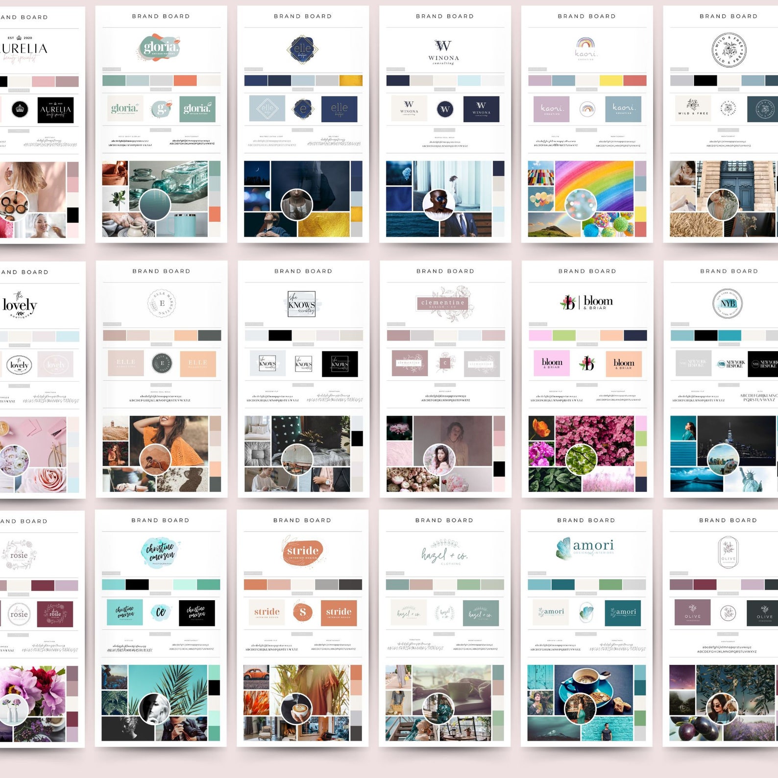 Luxury Branding Kit, Brand Board Logo, DIY Branding Kit, Business ...