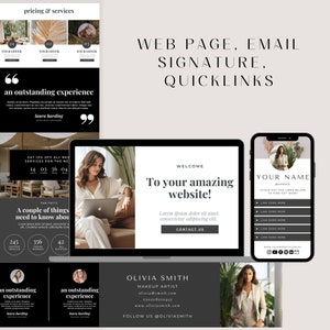 Peut inclure: Une maquette de conception de site Web avec un sch&eacute;ma de couleurs noir et blanc. Le site Web pr&eacute;sente un message de bienvenue, "Bienvenue sur votre incroyable site Web !" avec un bouton d'appel &agrave; l'action qui dit "Contactez-nous". Le site Web comprend &eacute;galement une section avec des faits amusants sur l'entreprise, notamment le nombre de clients servis, le nombre d'heures travaill&eacute;es et le nombre de nuits pass&eacute;es &agrave; travailler. Le site Web comprend &eacute;galement une section avec des t&eacute;moignages de clients satisfaits.