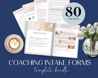 Coaching Intake Form Template, Printable Coach Forms, Coach Worksheets Client Workbooks, Life Coach, Business Coaches Resources Toolkit