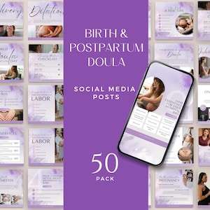 Doula Social Media, Canva Template, Lactation Consultant, Instagram Post Templates, Postpartum Birth Doula Social Media, Doula Content Ideas