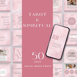 Spiritual Canva Instagram Template, Tarot Social media post, Mystical Moon Magic Canva Template, Crystal, Astrology, Zodiac, Energy Healer