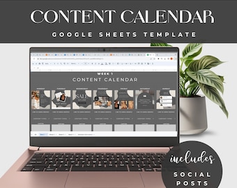 Google Sheets  Content Calendar, Social Media Template, Instagram Creator Social Media Manager, Tracker Planner Editable Planner Spreadsheet