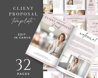 Kundenvorschlag Vorlage, Canva Projektvorlage, Kunden-Willkommenspaket, Geschäftsvorschlag Vorlage, Business Coach On-Boarding Ebook