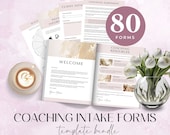 Life Coaching Intake Form, Coaching Intake Forms, Coaching Templates, Coach Business Agreement, Coaching Onboarding, Client Worksheets