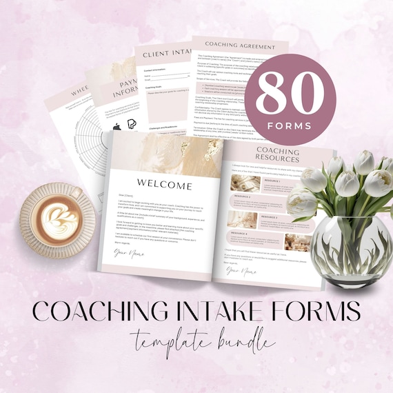 Life Coaching Intake Form, Coaching Intake Forms, Coaching Templates, Coach Business Agreement, Coaching Onboarding, Client Worksheets