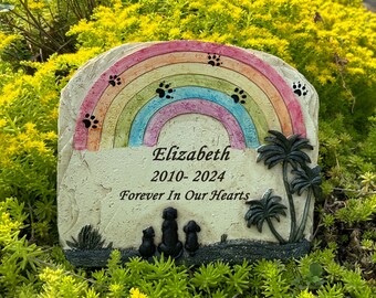 Personalized Rainbow Bridge Pet Memorial Gifts for Dog Lovers, Dog Memorial Gifts for Loss of Dog, Christmas Sympathy Gift, Pet Loss Gifts