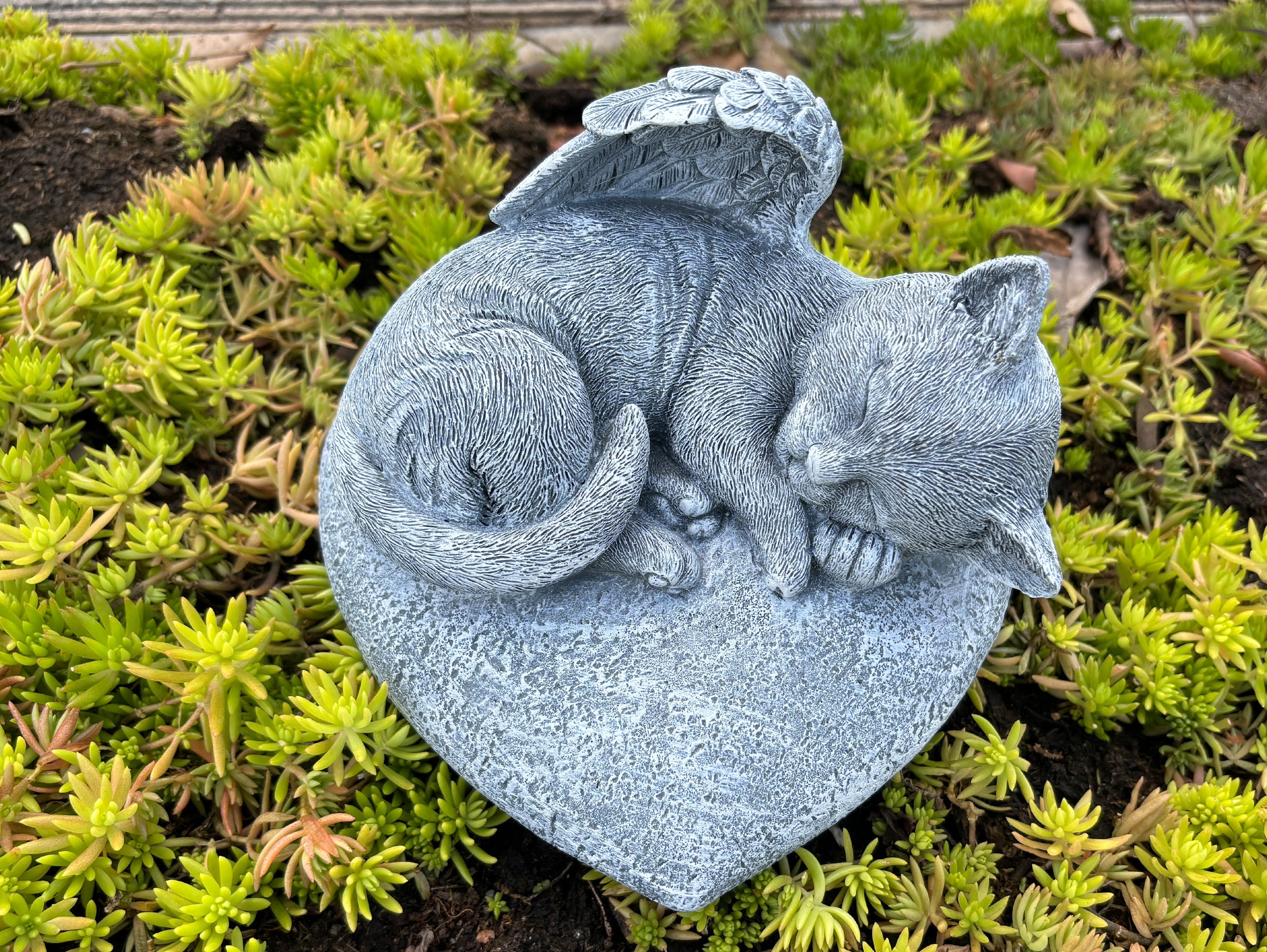 Cat Gifts For Women Personalzed Cat Memoral Stone Statue Cat Garden ...