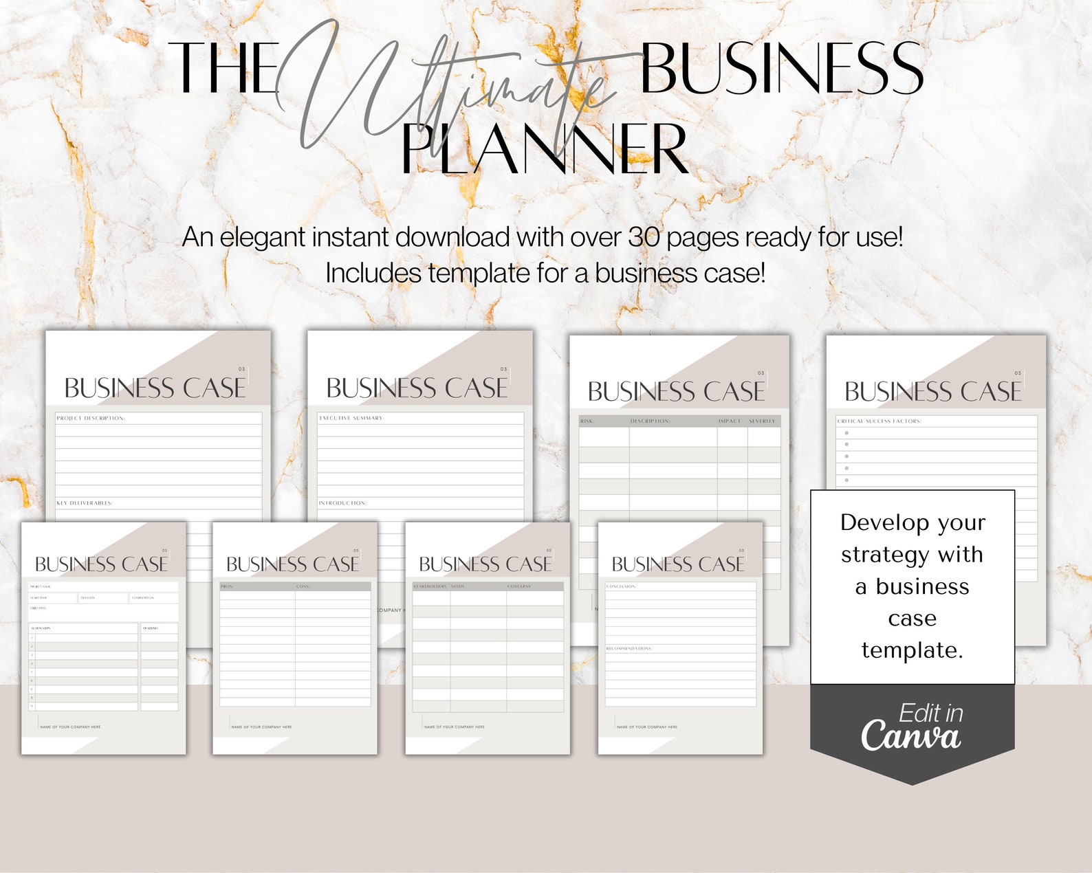 Business Planner Printable Business Planner PDF Business - Etsy
