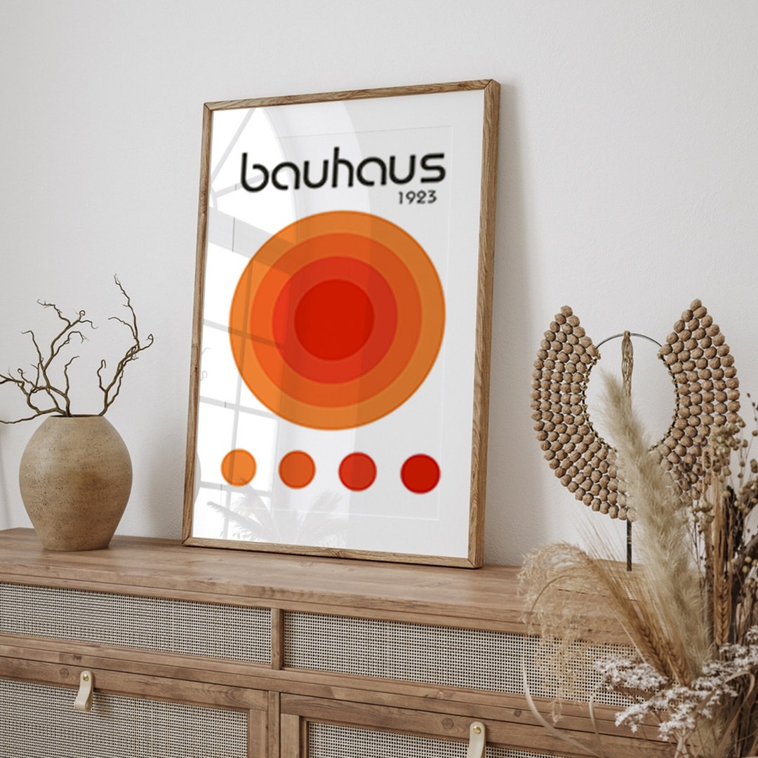 Bauhaus Wall Art Exhibition Poster Printable Mid Century Geometric ...