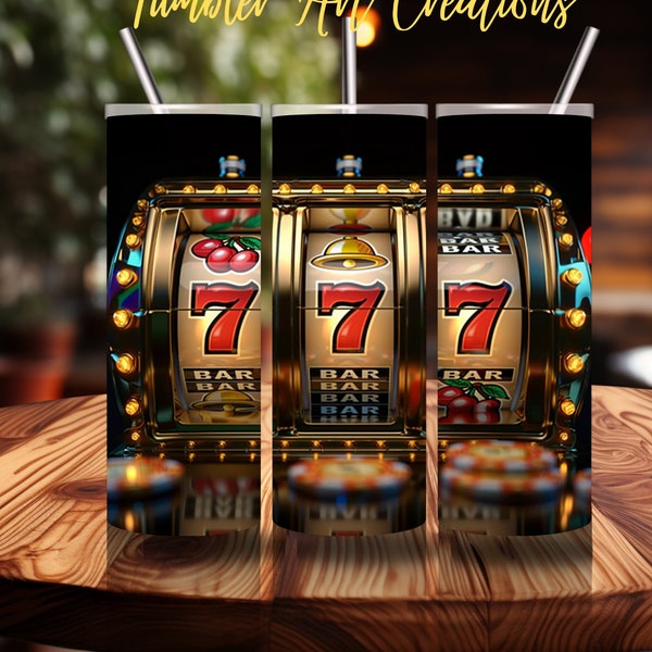 Triple 7 Jackpot Casino Tumbler Wrap Slot Machines Tumbler Wrap Gambler Tumbler Wrap Tumbler Sublimation Designs Las Vegas Trip Tumbler Wrap