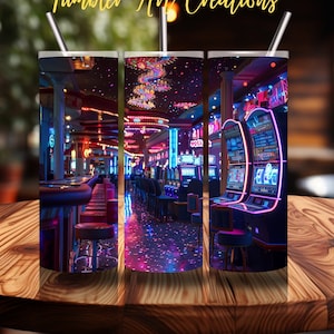 Casino Tumbler Wrap Slot Machines 20 oz Skinny Tumbler Wrap Gambler Tumbler Wrap Tumbler Sublimation Designs Las Vegas Trip Tumbler Wrap PNG