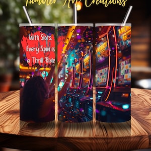 Casino Tumbler Wrap Slot Machines 20 oz Skinny Tumbler Wrap Gambler Tumbler Wrap Tumbler Sublimation Designs Las Vegas Trip Tumbler Wrap
