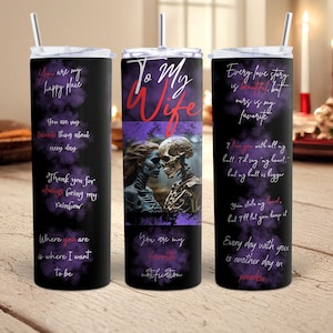 Zu meiner Frau Tumbler Wrap PNG Frau Tumbler Wrap PNG Liebe Frau Zitate Tumbler Sublimation Designs Geschenk für Frau Geschenk von Ehemann liebevolle Frau