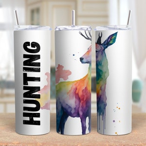 Deer Hunting PNG - 20 oz Skinny Tumbler PNG - Sublimation PNG Design - Tumbler Wrap - Commercial Use - Mug - Digital Paper - Tumbler wrap