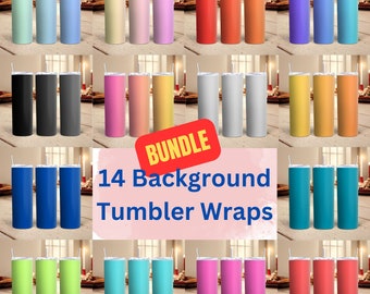 Basic Color Background PNG Bundle 20oz Skinny Tumbler PNG 14 Backdrop Color Tumbler Wraps Sublimation Designs Digital Download To Add Text