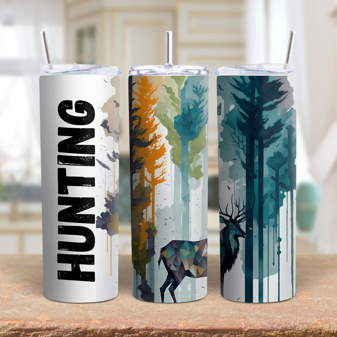 Deer Hunting Series - 20 Oz Skinny Tumbler PNG - Sublimation PNG Design ...