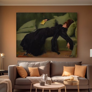 Ramon Casas Decadent, decoración de pared de mujer joven, decoración de Ramon Casas, impresión de arte clásico, After the Ball de Ramon Casas Fine Art