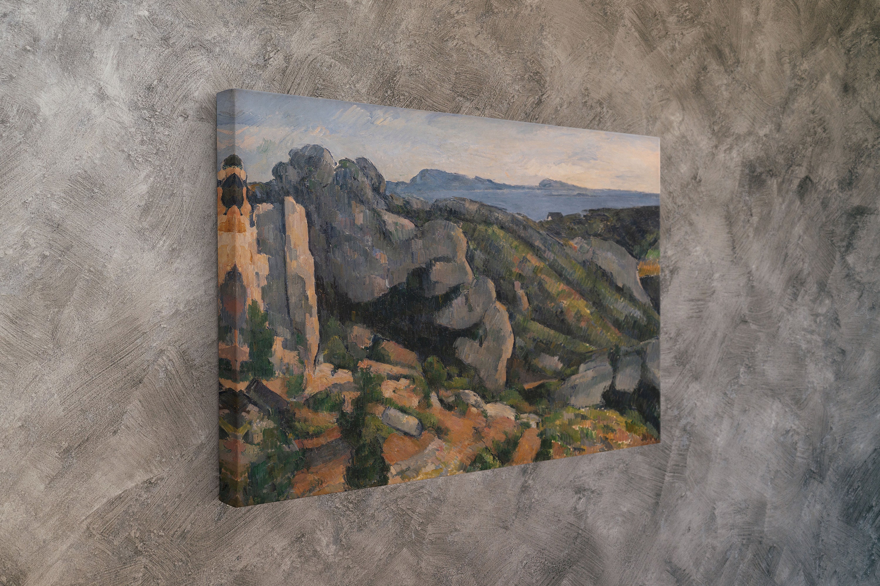 Cezanne L'estaque Rocks Canvas Gallery Wrap, Coastal Wall Art - Etsy