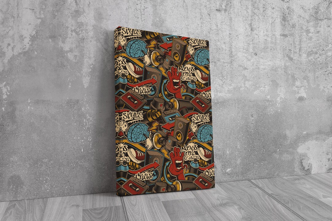 Graffiti Canvas Print, Urban Street Art, Wall Decor - Etsy