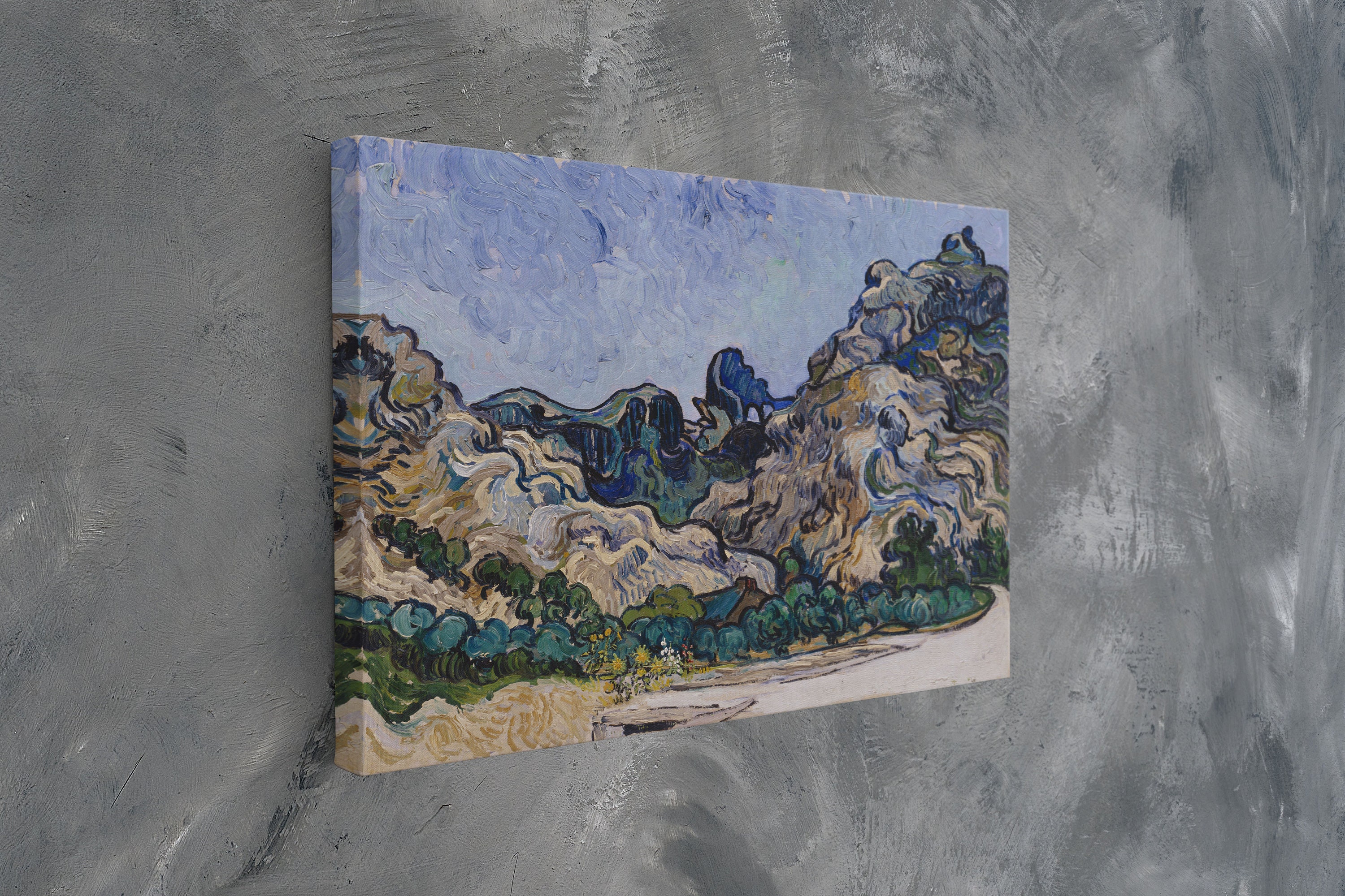 Vincent Van Gogh Gemälde Berge bei Saint-Remy Klassischer Kunstdruck Van Gogh Leinwand Fine Art Print Landschaftswandkunst