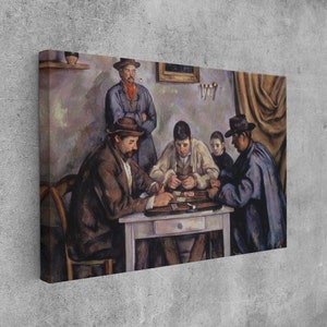Jugadores de cartas de Paul Cezanne, envoltura de galería de lienzos, impresión de arte de pared, decoración de pared de lienzo, arte de pared de Paul Cezanne