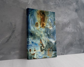 Bohemian Art The Ecumenical Council by Salvador Dali Canvas Print Surrealism Wall Art Dali Painting Print Dali Canvas Art