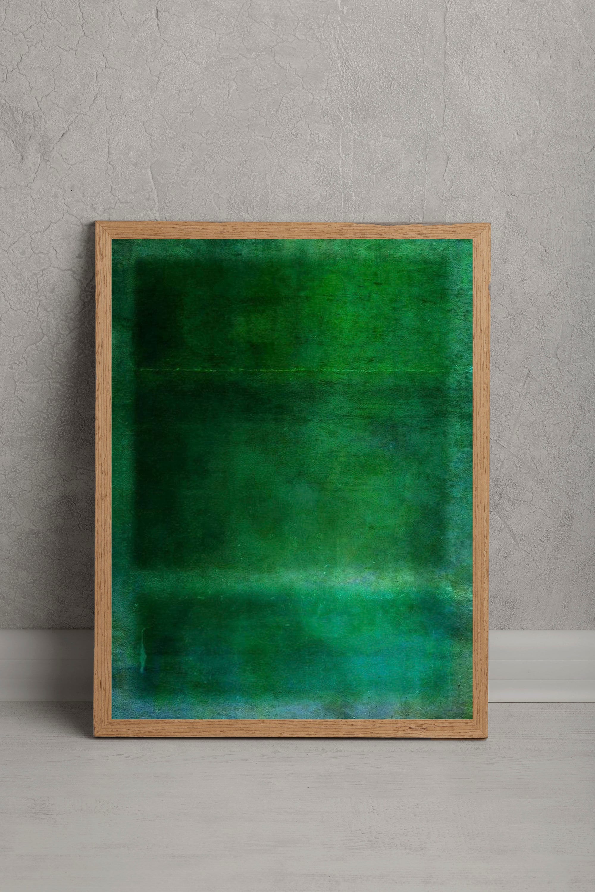 Mark Rothko Emerald Green Canvas Wall Art, Mark Rothko Style Canvas