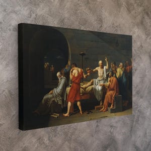 The Death Of Socrates Wall Art, Jacques Louis David, The Death Of Socrates Canvas, Huge Canvas Home Decor, Jacques Louis David Art