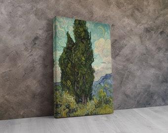 Vincent Van Gogh Zypressen Leinwand, Galerie verpackt, gerahmte Wandkunst, Van Gogh Classic, Van Gogh Wandkunst