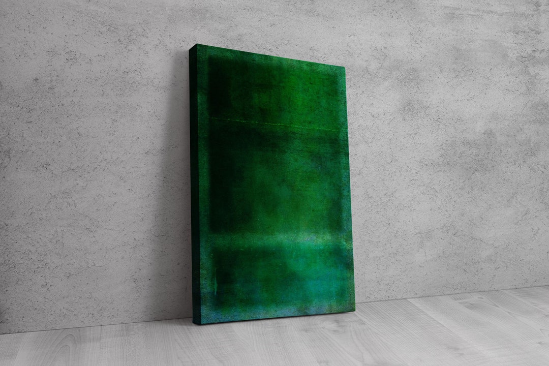 Mark Rothko Emerald Green Canvas Wall Art, Mark Rothko Style Canvas