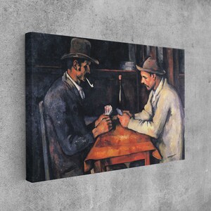 Jugadores de cartas de Paul Cezanne, envoltura de galería de lienzos, impresión de arte de pared, decoración de pared de lienzo, arte de pared de Paul Cezanne