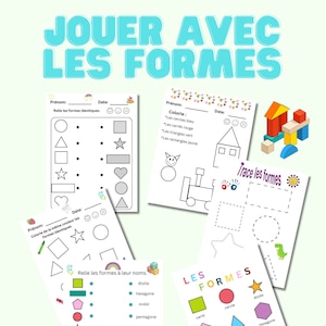 Maternelle - préscolaire - joue avec les formes - Pages d'activités