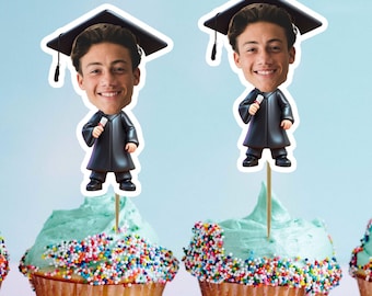 Custom Face Graduation Cupcake Topper, Class of 2025 (Digital Download)