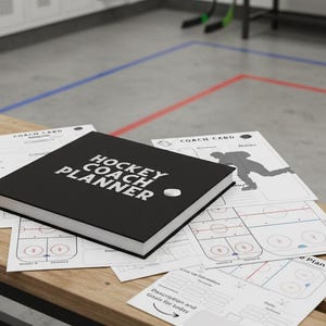 Pianificatore per allenatori di hockey, schede di allenamento e di gioco (PDF stampabile)