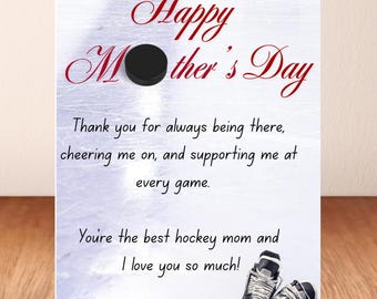 Hockey Mother's Day Card: Printable Hockey Mom Gift (Digital Download)