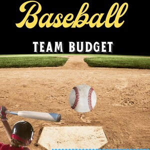 Modello di budget per una squadra di baseball: facile strumento di monitoraggio delle spese (download digitale)